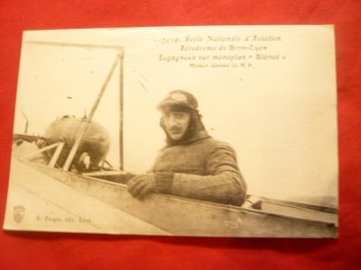 Ilustrata Pilot in Avion tip Bleriot , anii &amp;#039;20 foto