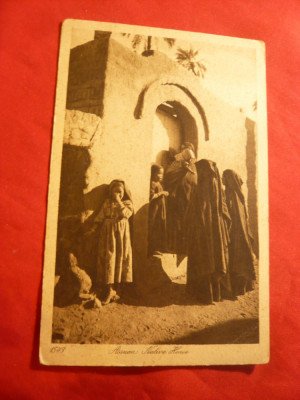 Ilustrata Assuan - Egipt - Femei indigene ,circulat 1928 la Iasi foto