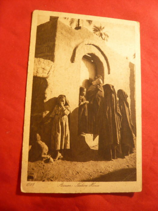 Ilustrata Assuan - Egipt - Femei indigene ,circulat 1928 la Iasi
