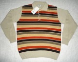 Pulover Barbati Lana Lacoste Franta Guler Polo Dungi Bej Maro Ocru XXL