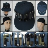 Șapcă Bleumarin Bărbați Fuck Detașabil Negru, Stil Punk Rock, Bumbac, Cozoroc Rotund, Mărime Universală, Accesorii Modă