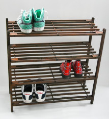 Suport din lemn cu 4 etajere pt pantofi - Pantofar - Raft Pantofi - Nou foto