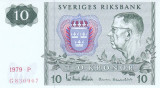 Bancnota Suedia 10 Kroner 1979 - P52d UNC