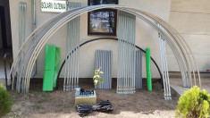 kit solar metalic fara sudura pentru legume 14 m lungime /4 m deschidere foto