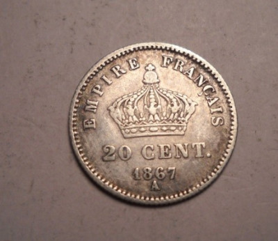 Franta 20 centimes 1867 A foto