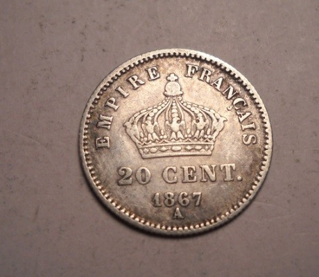 Franta 20 centimes 1867 A