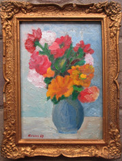 Vaza cu flori - semnat Kress &amp;#039;63 foto