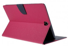 Husa tip carte Mercury Goospery Fancy Diary roz + albastru pentru Samsung Galaxy Tab A (SM-T550) / Galaxy Tab A LTE (SM-T555) 9.7&amp;quot; foto