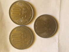 Vand doua Monede de 100 lei cu Mihai Viteazul din anul 1992 si o moneda din 1984 foto