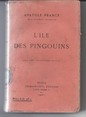 l&#039;Ile des Pingouins/ Insula pinguinilor Anatole France 1922 Paris
