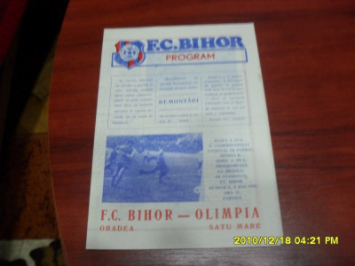 program FC Bihor - Olimpia SM foto