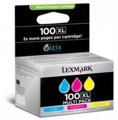 Tus imprimanta Lexmark No 100XL 3pack CMY foto
