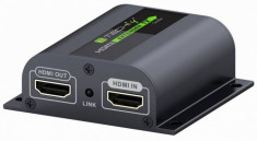 Techly HDMI extender by Cat.6/6a/7 cable, up to 60m, FullHD, with IR foto