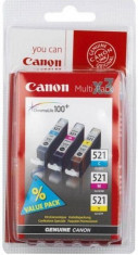 Cerneala Canon CLI521 Pack CMY | IP3600/IP4600/MP540/620/630/980 foto