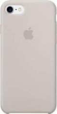 iPhone 7 - Capac protectie spate &amp;quot;Apple Silicone Case&amp;quot;, Gri deschis- protectie microfibra interior- acces facil la toate butoanele foto