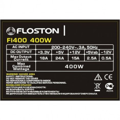 Sursa Floston FL400, Putere 400W, Ventilator 80mm, 2x SATA, 2x Molex foto