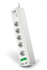 APC Essential SurgeArrest 5 outlets with 5V, 2.4A 2 port USB Charger 230V France foto