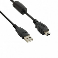 4World Cablu USB 2.0 mini 5 pini 1.5m AM-BM5Pin stil Canon, ferita foto