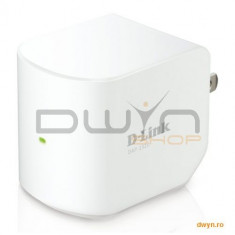 D-Link, Range Extender Wireless N 300Mbps, 2.4GHz, 2 antene interne, suporta aplicatiile iOS/ Androi foto