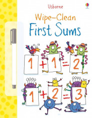 Wipe-Clean First Sums - Usborne book (3+) foto