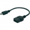 USB adapter cable, OTG, mini B/M - A/F