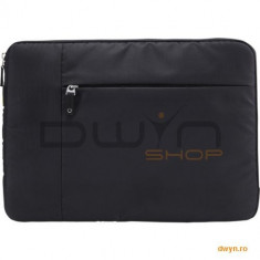 Husa laptop 15&amp;#039; Case Logic, buzunar exterior 10.1&amp;#039;, nylon, black &amp;#039;TS-115&amp;#039; foto