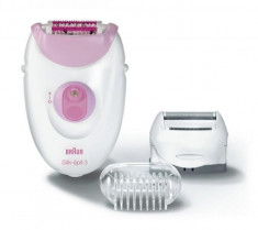 Epilator Braun Silk-Epil 3270 Legs &amp;amp; Body 20 pensete, 2 viteze, SoftLift, Smartlight, Alb/Roz foto