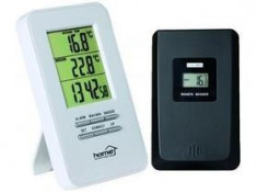 Termometru fara fir cu ceas desteptator Home HC 11, pentru interior si exterior foto