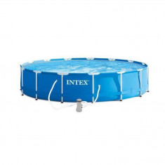 Piscina rotunda cu cadru metalic Intex 457 x 84 cm foto