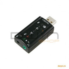 SB 7.1 USB, mic. 3.5mm jack, boxe 3.5mm jack, alimentare USB, Plug&amp;amp;Play, Logilink &amp;#039;UA0078&amp;#039; foto