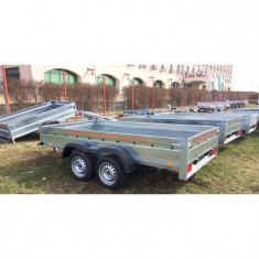 Remorca auto Platforma dublu ax 750 kg 300 x 160 x 30 *in rate *pe stoc foto