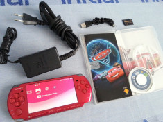MODAT PSP Slim 3004 brite + card jocuri GTA Vice City cd Cars 2 incarcator cablu foto