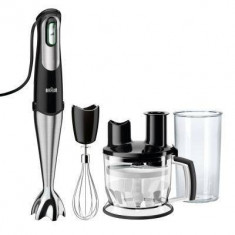 Blender Braun MQ 775 Patisserie, 750 W, 0.5 l, Bol 1.5 l, Negru/Inox foto