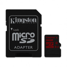 Micro Secure Digital Card Kingston, 16GB, SDCA3/16GB, Clasa 3, R/W 90/80 MB/s UHS-I, adaptor SD foto