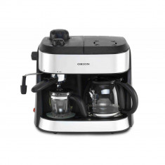 Espressor si cafetiera Orion OCCM-4616, 1800W, 1,25l, Cafea macinata, Negru/ Argintiu foto