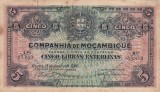 SV * Mozambic 5 LIRE / POUNDS 1934 * Supratipar perforat 1942