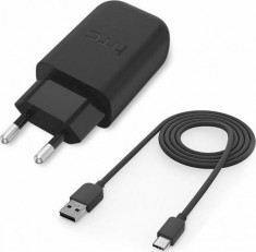 Incarcator retea Rapid, Qualcomm Quick Charge 3.0, 2.5A, cablu date USB Type-C detasabil inclus, Negru foto