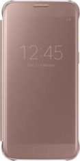 Husa Clear View Samsung Galaxy S7 G930 Pink Gold foto