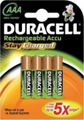 Acumulatori Duracell AAA(R3) de 800mAh set 4 bucati - Stay Charged foto