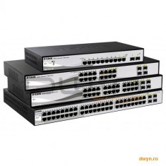 D-Link, Smart Switch 8 porturi 10/100/1000 Gigabit PoE, 2 porturi combo, Smart, Switching capacity 2 foto