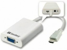 Convertor Sandberg HDMI in VGA+Audio foto