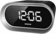 Radio cu ceas desteptator Sencor SCR 150, ecran alb LED foto