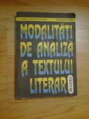 d3 Modalitati De Analiza A Textului Literar In Liceu ~ Elena Cristina Tataru foto