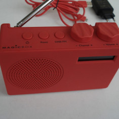 Mini radio digitat DAB si FM 87,5-108Mhz, poze REALE