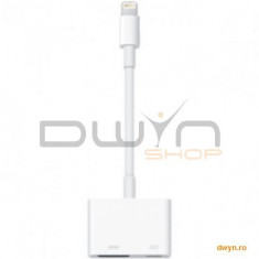 APPLE Adaptor Lightning -&amp;gt; Digital AV, compatibil iPhone5, iPod touch (5th generation), iPad (4th ge foto