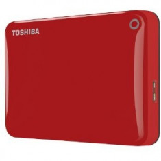 Hard disk extern Toshiba Canvio Connect II, 1 TB, 2.5 inch, USB 3.0, rosu foto
