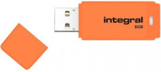 Integral USB Flash Drive Neon 8GB USB 2.0 - Orange foto