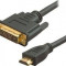 Gembird HDMI to DVI male-male cable with gold-plated connectors, 0.5m, bulk pack