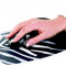 Mousepad Fellowes cu suport incheieturi din silicon, dungi zebra (9362301)