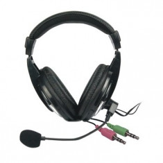 VAKOSS Stereo headset with microphone headphones Volume Control SK-601HV Negru foto